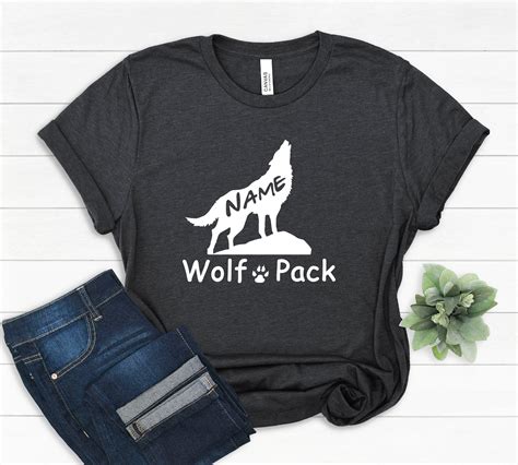 Wolf Pack Shirts Family Matching T-Shirts Mama Wolf Papa | Etsy