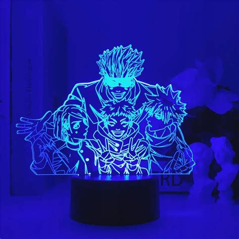 D Lampka Nocna Anime Lampa Jujutsu Kaisen Gojo Satoru Rysunek Na