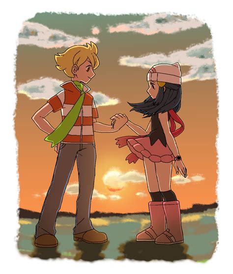 The Big Imageboard Tbib 1boy 1girl Bad Id Bad Pixiv Id Barry Pokemon Beanie Blonde Hair