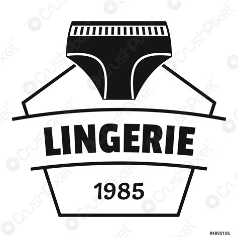 Lingerie Beautiful Logo Simple Black Style Stock Vector