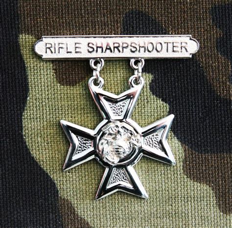 Us Marine Corps Usmc Rifle Sharpshooter Badge Regulation Full Size