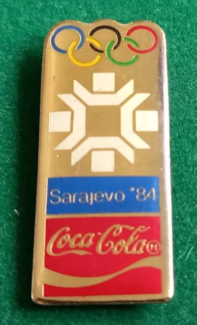 PIN S JEUX OLYMPIQUES JO SPORT COCA COLA Sarajevo 84 signé The coca