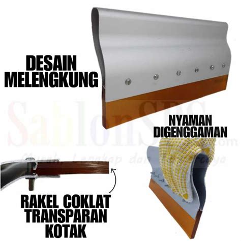 GAGANG RAKEL ALUMUNIUM MODEL S ERGONOMIS 25CM RAKEL COKLAT TRANSPARAN