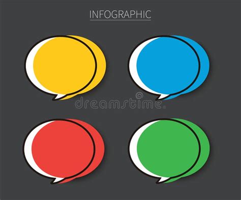 Set Of Template Speech Bubble Vector Illustration Stock Vector