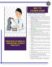 PMLS 1 Course Guide Pdf MLS 112 COURSE GUIDE COURSE LEARNING OUTCOMES