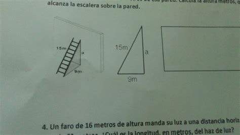 Una Escalera De 15 Metros Se Apoya En Una Pared Vertical De Modo Que