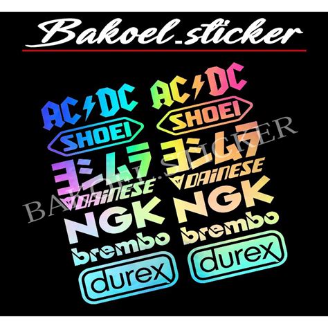 Jual 1SET STICKER HOLOGRAM STICKER SPONSOR ROAD RACE SUPER BIKE