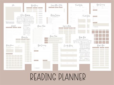 Reading Planner Printable Reading Journal Reading Organization Book