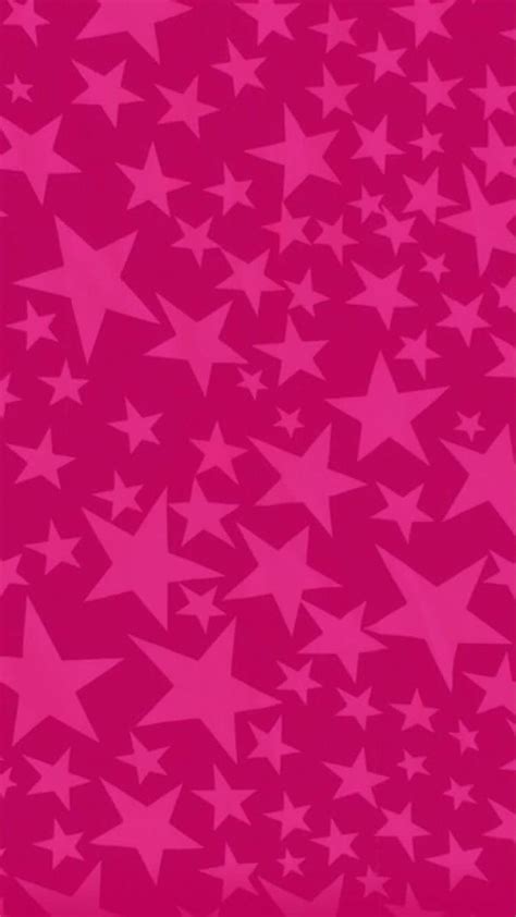 Pink Stars On A Red Background