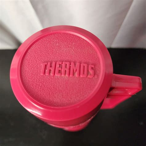 Vintage Retro Thermos Magenta Insulated Hot Cold Container Narrow Neck 10 Euc Ebay