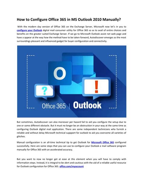 Ppt How To Configure Office 365 In Ms Outlook 2010 Manually Powerpoint Presentation Id11732946