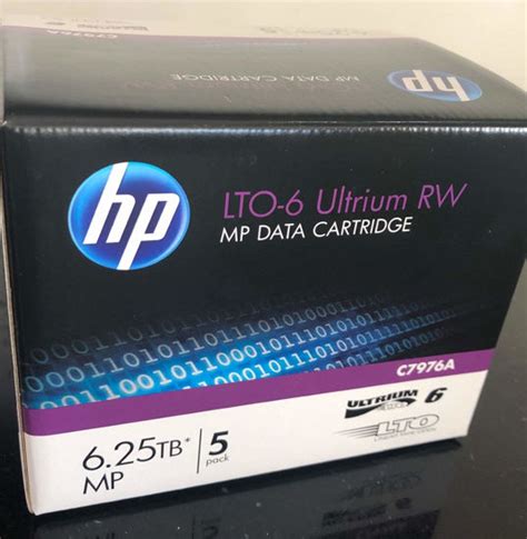 Getuscart 5 Pack Hp C7976a Lto6 Data Tape 625tb New