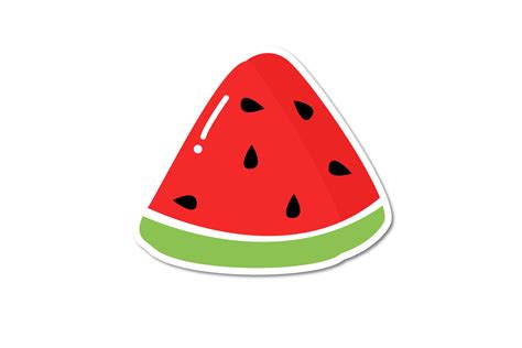 Red Watermelon Slice Cute Sweet Fruit Graphic By Samagata Creative