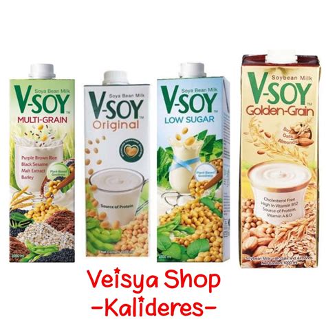 Jual V Soy Soya Bean Susu Kedelai 1000ml Vsoy ORIGINAL UHT MULTI GRAIN