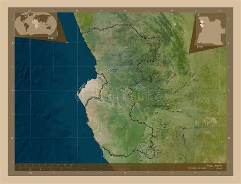 Bengo Angola Low Res Satellite Labelled Points Of Cities Stock