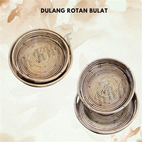 Dulang Rotan Dulang Bulat Bujur Serving Tray Dulang Rotan