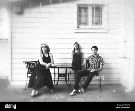 Portrait Of Family Outdoors Stock Photo - Alamy