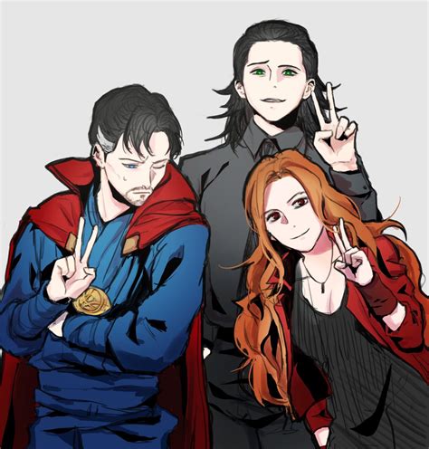 By Ssutloki Dr Strange Wanda Maximoff Loki Laufeyson Lokius