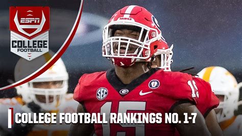 Cfp Rankings No 1 7 Revealed Espn College Football Youtube