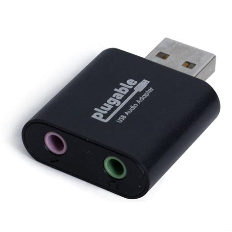 Plugable Usb Audio Adapter With 35mm Speakerheadphone And Microphone