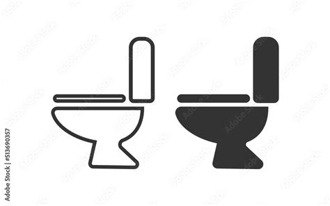 Vetor De Toilet Icon Wc Symbol Sign Bathroom Bowl Vector Do Stock