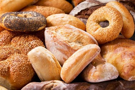 Various Types of Fresh Bread As Background Stock Photo - Image of food ...