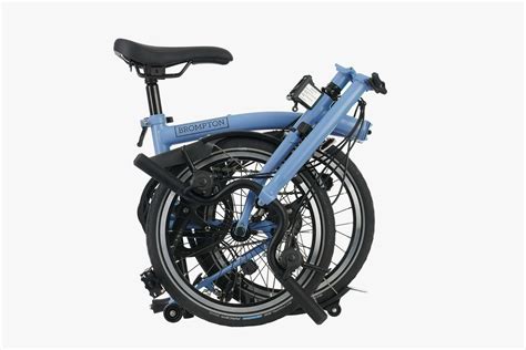 Brompton C Line Explore H L Folding Bike In Cloud Blue