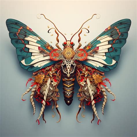 Premium Photo | Colorful Insect illustration vector in light background