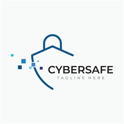 Creative Technology Digital Cyber Security Logo Template Design With