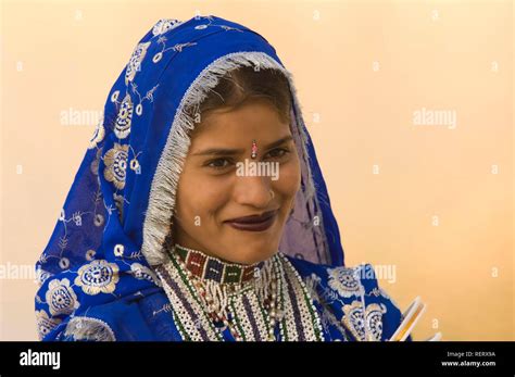 Rajput Woman Jaisalmer Thar Desert Rajasthan India South Asia