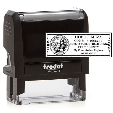 California Notary Rectangle Design Seal All State Notary Supplies