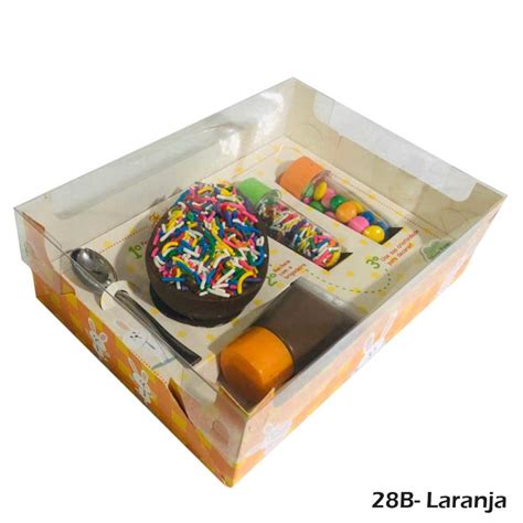 Caixa Kit Mini Confeiteiro P Scoa Infantil Completo Laranja