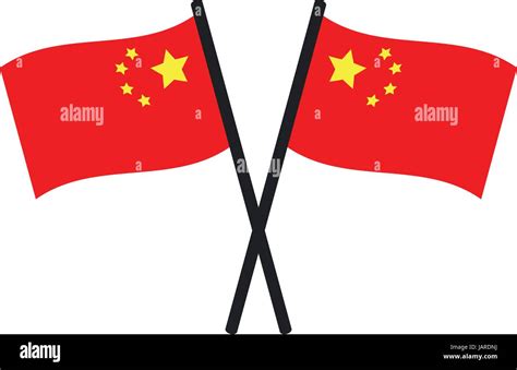 Flag Of China On White Background In Vector Stock Vector Image And Art