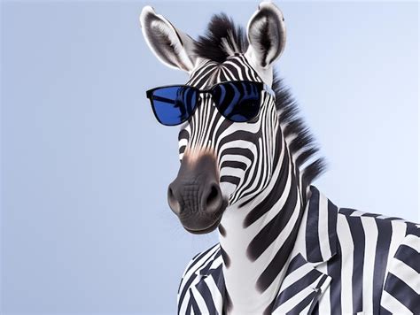 Premium Photo A Zebra Wearing Sunglasses And A Shirt That Saysi Love You