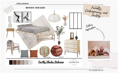 Bedroom Mood Board Online Interior Design Services Japandi Etsy