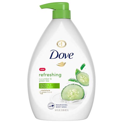 Dove Body Wash With Pump Cucumber And Green Tea 34 Oz Walmart