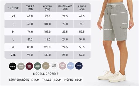 Jinshi Shorts Damen Sommer Cargohose Kurze Wanderhose Outdoor