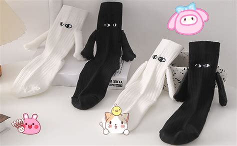 Pares Calcetines Para Parejas Sosteniendo Mano Socks De Ojos Grandes