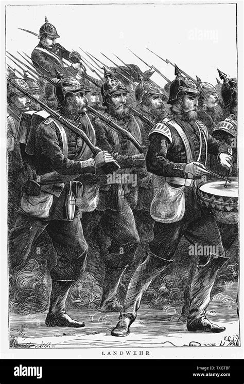 Franco-Prussian War 1870-1871 : A Landwehr regiment of the Prussian ...