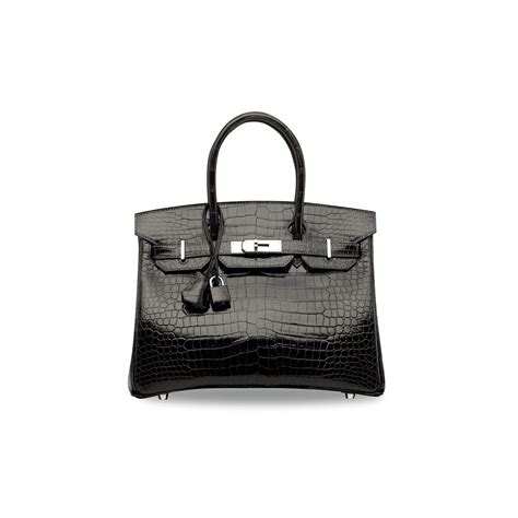 31 billeder af Hermès Birkin 30 Black Shiny Porosus Croc