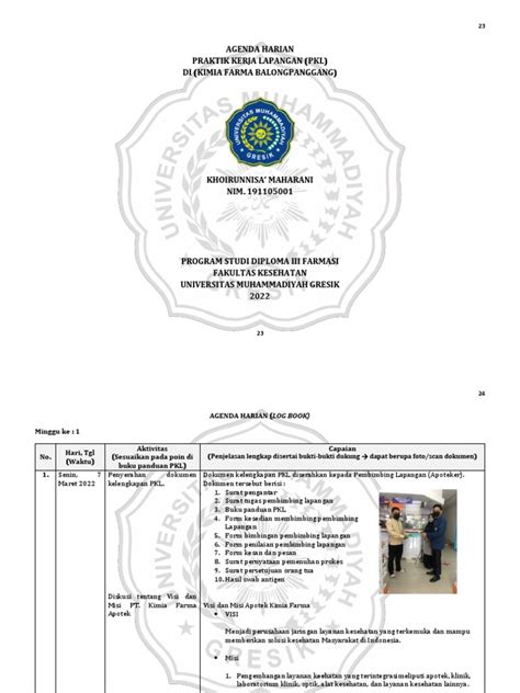 Contoh Log Book Pdf