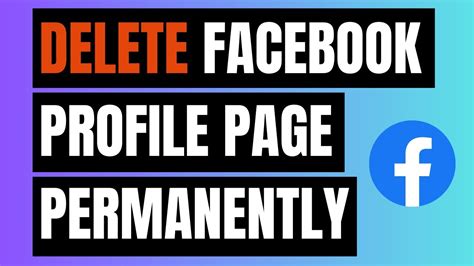 How To Delete Facebook Profile Page Permanently Youtube