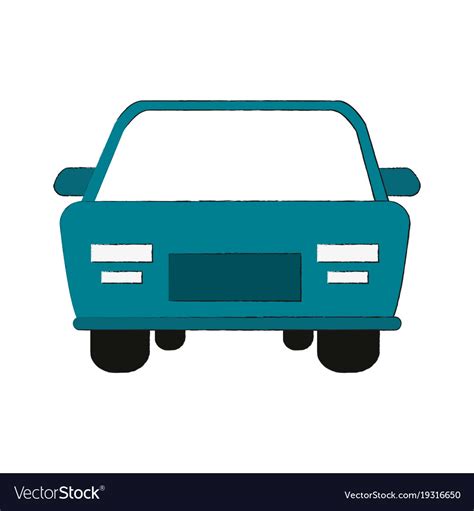 Car vehicle frontview Royalty Free Vector Image