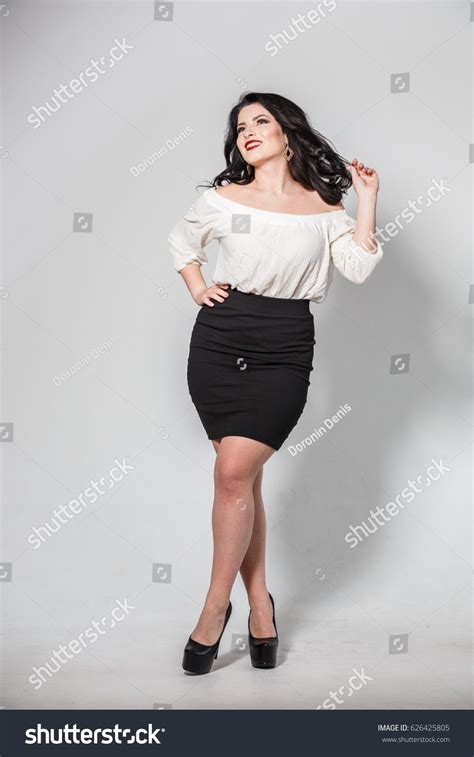 Beautiful Brunette Girl Skirt Blouse Posing Stock Photo 626425805 Shutterstock