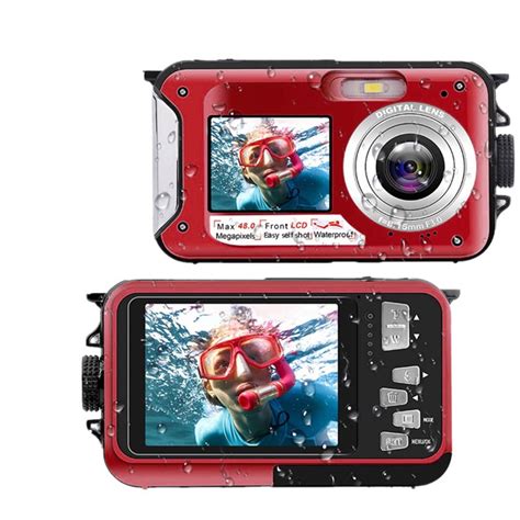 Waterproof Digital Camera Underwater Camera Full Hd K Mp Video