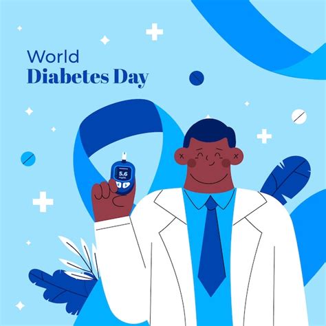 Free Vector Flat Illustration For World Diabetes Day Awareness