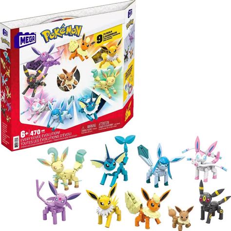 Mega Construx Pokémon Every Eevee Evolution 470 Piece Building Set