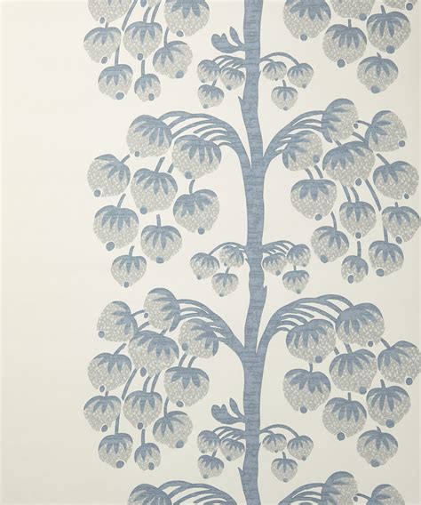 Berry Tree Wallpaper In Lapis Liberty Fabrics