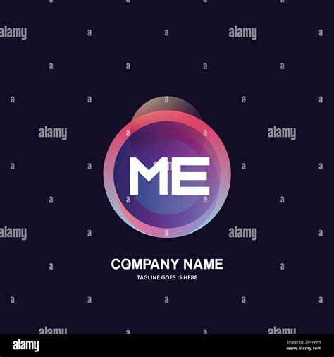 Initial Logo With Colorful Circle Template Vector Stock Vector Image