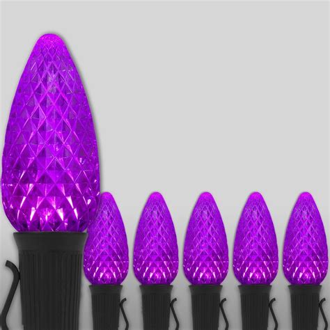 Opticore Purple Led C Halloween Lights With Shatterproof Bulbs